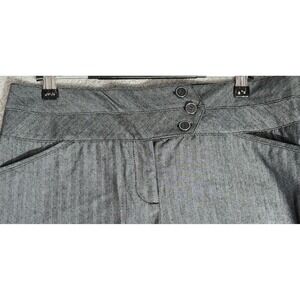 NWT Joe B Gray Herringbone Wide‎ Leg Pants Sz 9